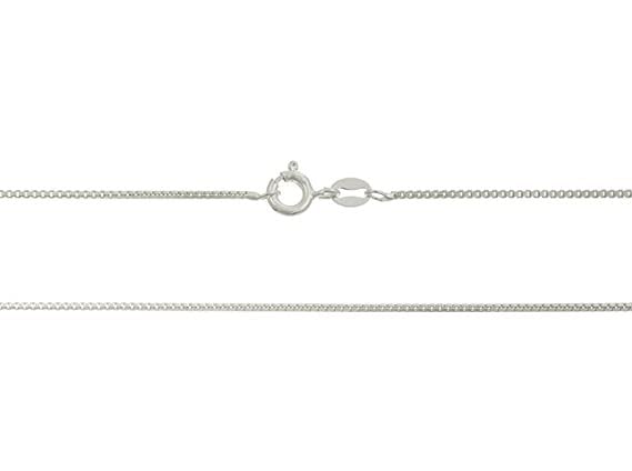 JewelrySupply Sterling Silver Box Chain Box Chain 1.1mm Thickness 20" Length