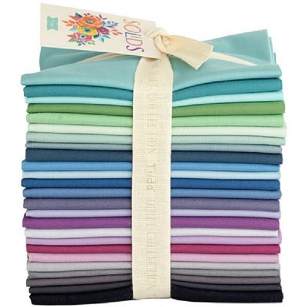 Tilda Fabrics Solids - Cool - 25 Fat Quarters - 20"x22"- 100% Cotton