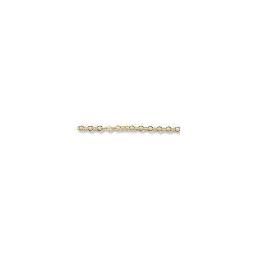 JewelrySupply Flat Cable Link Chain 1.3mm Gold Filled (Foot)