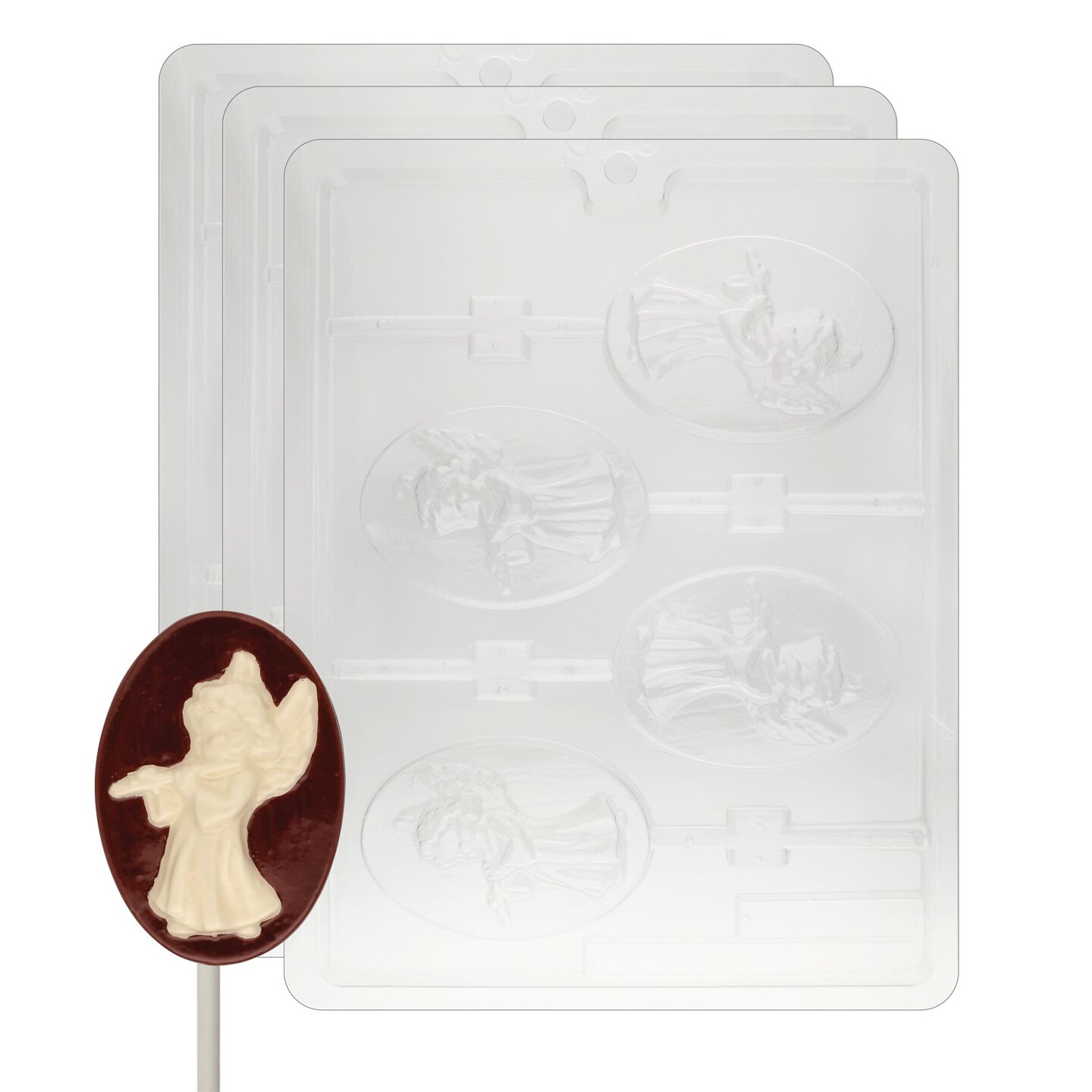 Chocolate Mold Oval Angel Lolly
