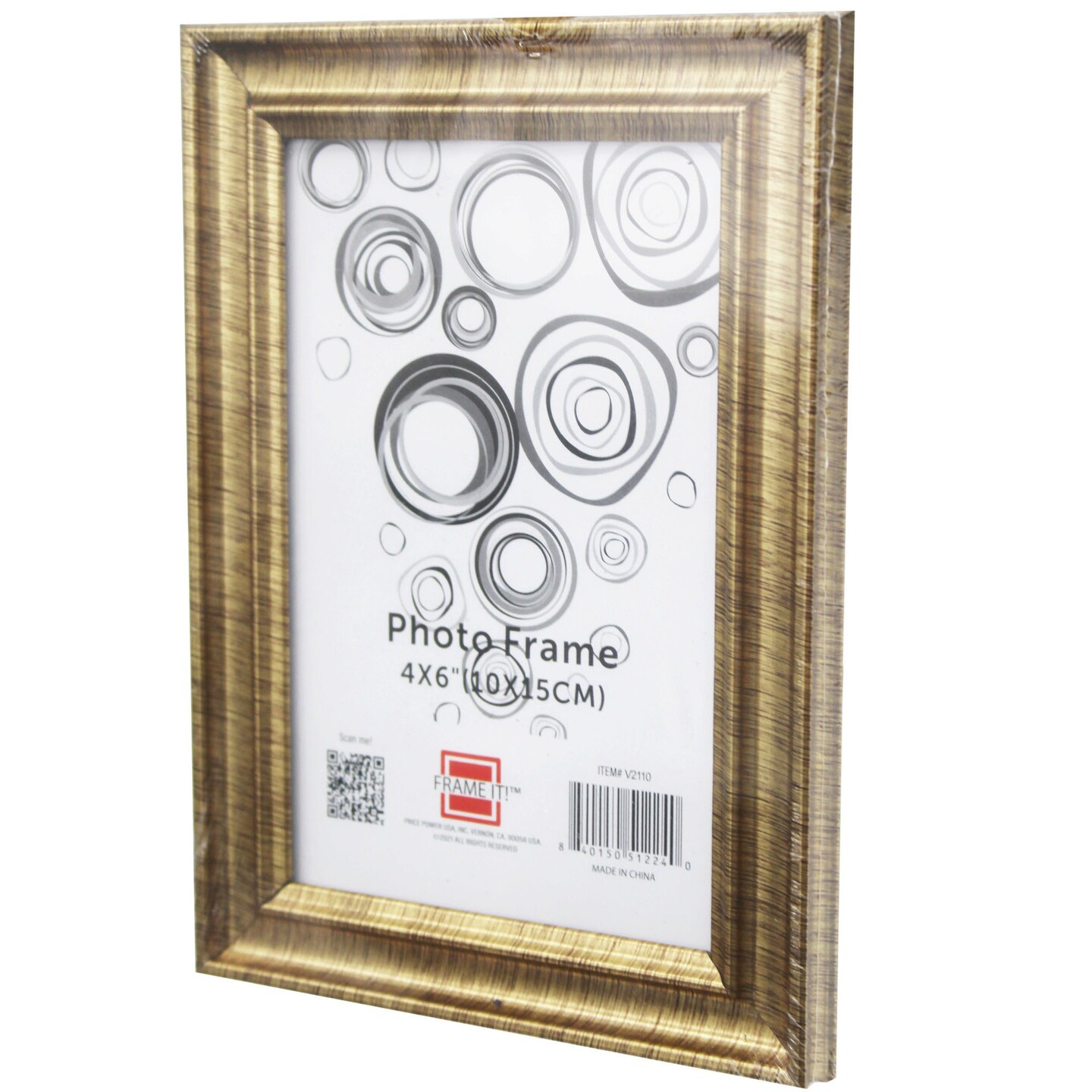 Bulk Buys 4x6 Gold Assorted Design Photo Frame - 20 Pack