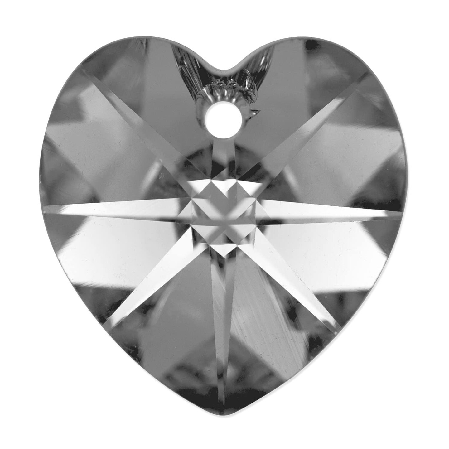 Preciosa Crystal Heart Pendant 14mm Crystal Labrador (Package of 5)