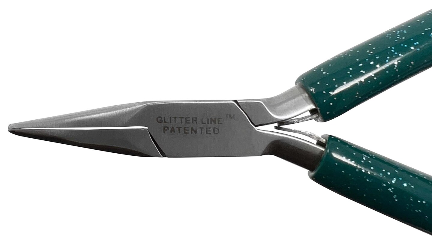 4-1/2&#x22; Glitter Line Bent Nose Plier Pliers Jewelry Making Wire Metal Forming Shaping Tool