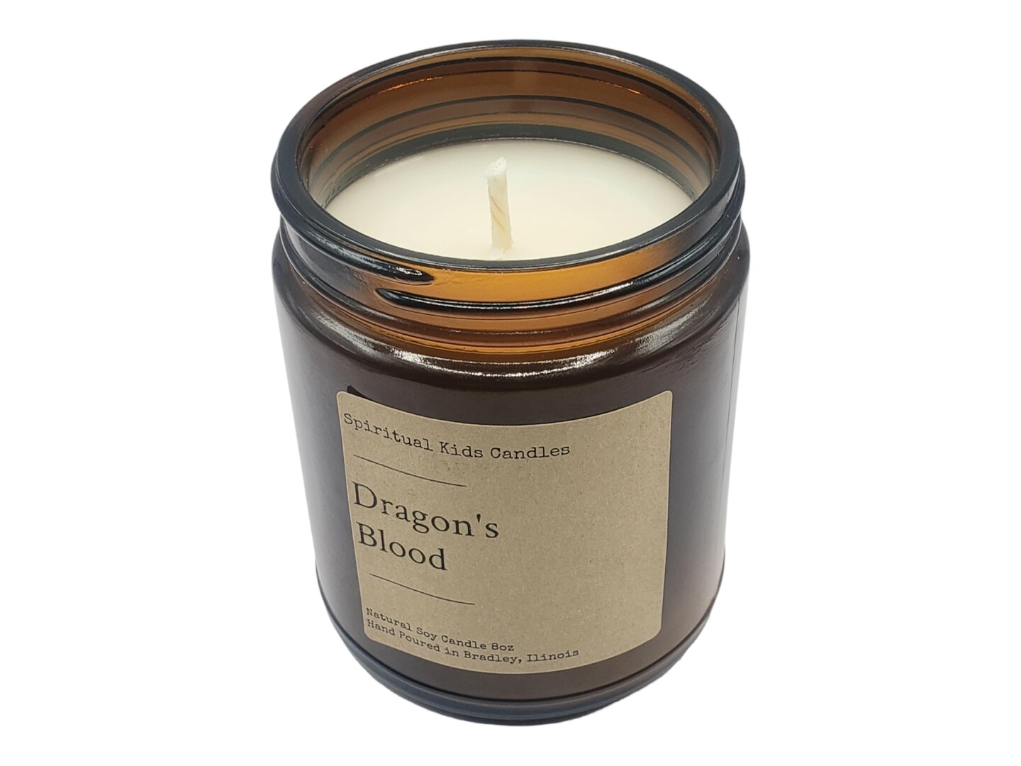 Dragon's Blood Soy Candle 8oz 35-40 Hours Hand Poured with All Natural Soy Wax and Fragrant/ Essential Oils!