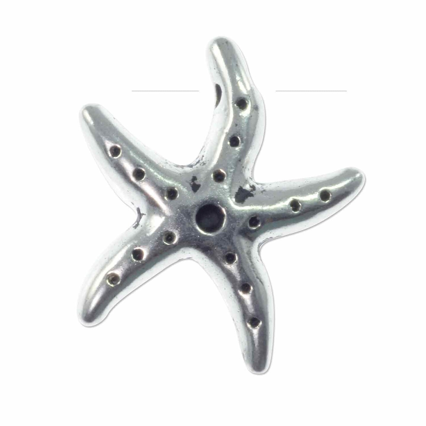 Starfish Pendant 26x24mm Pewter Antique Silver Plated (1-Piece)