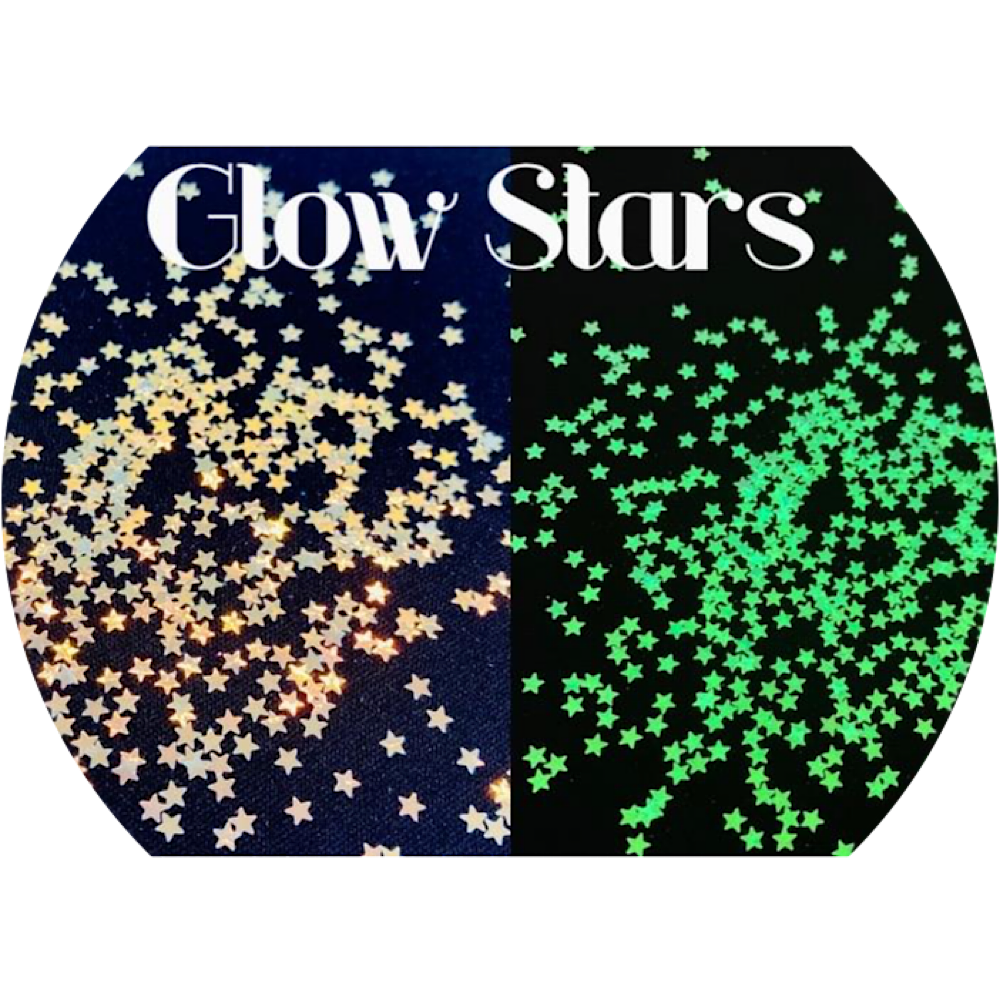 Polyester Glitter - Glow Stars Glitter Shape by Glitter Heart Co.™