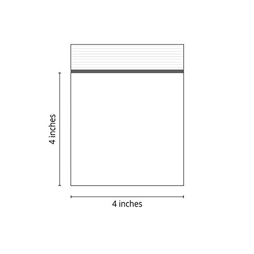 Clear Plastic Reclosable 4mil Zipper Bags 4x4 (Package of 100)