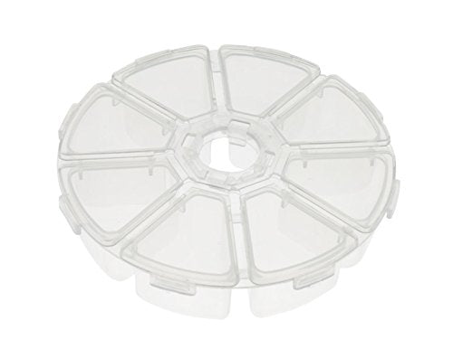 8-Compartment Clear Plastic Round Jewelry Organizer