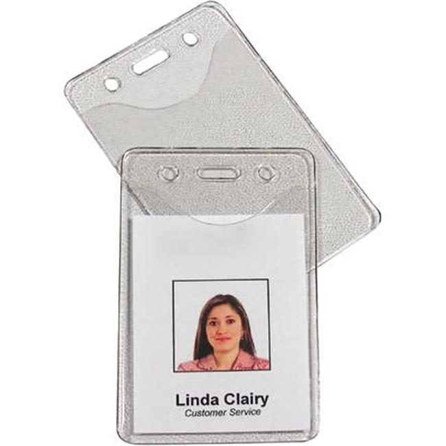 Box Partners BH131 2 x 3 in. 10 Mil Clear PrePunched Badge Holders