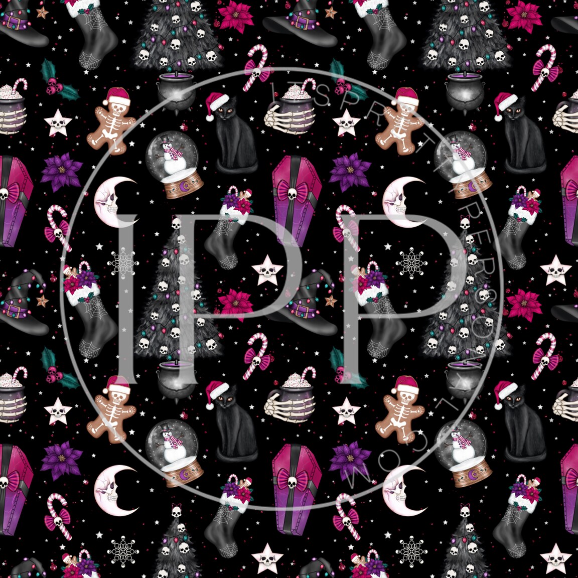 #383 Creepy Christmas 12x12 Pattern Vinyl