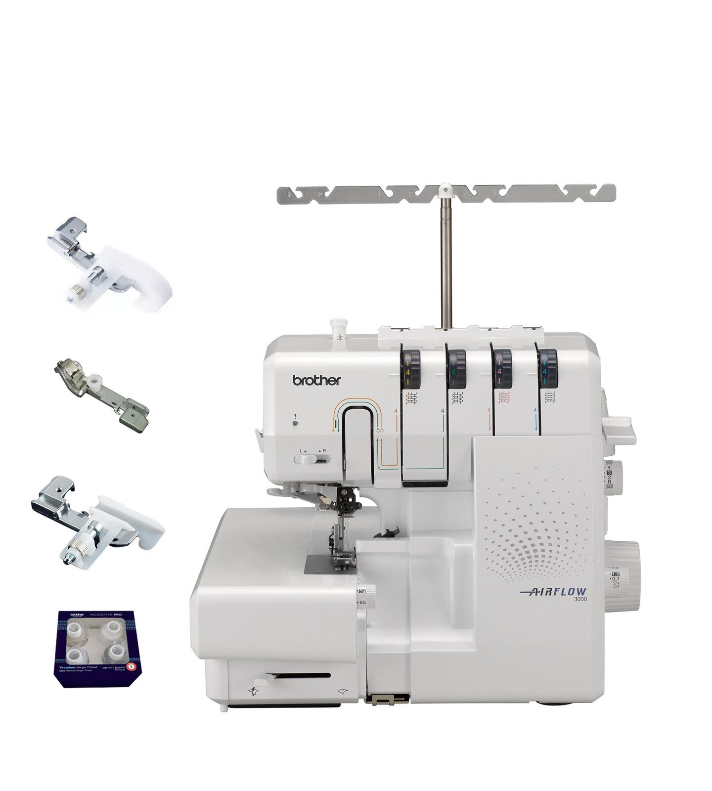 Brother AIRFLOW 3000 Air Thread Serger Machine With Foot Kit Bundle