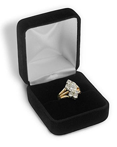 Black Velvet Ring Box