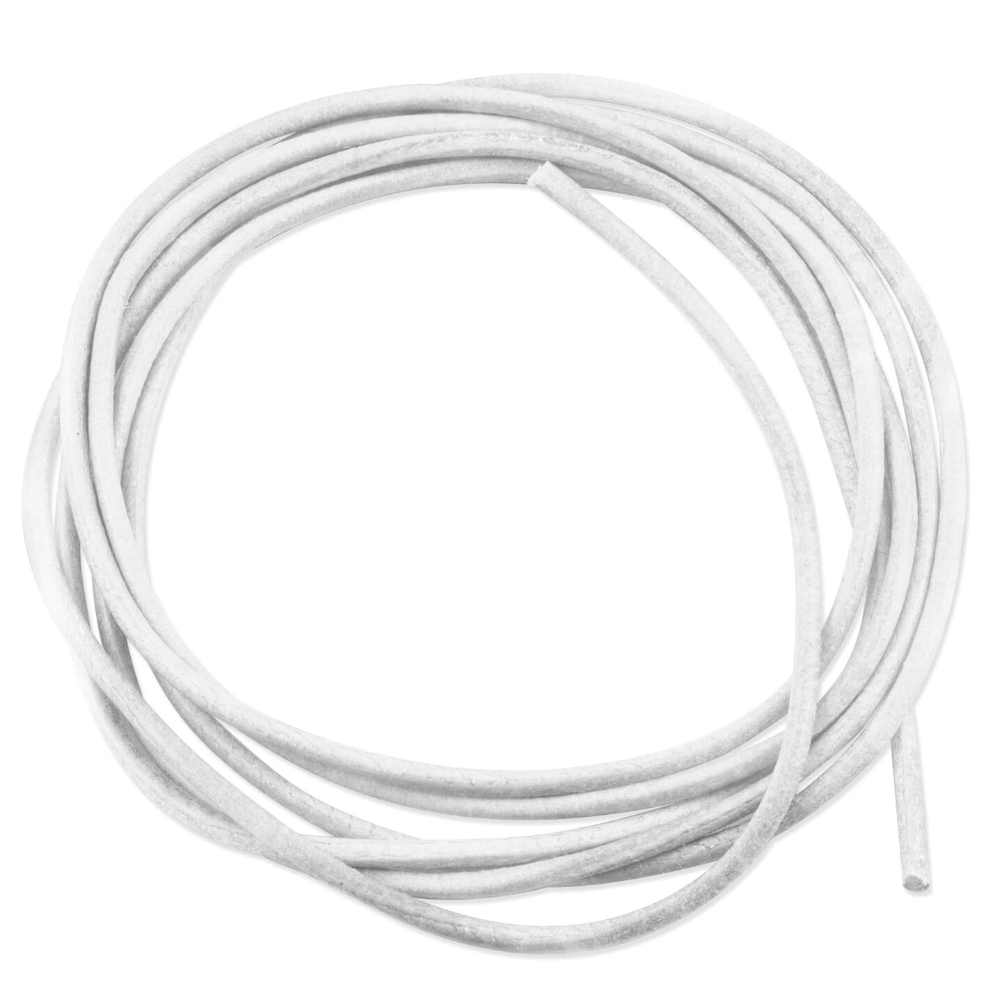 Griffin White Leather Cord 1.3mm (1 Yard)