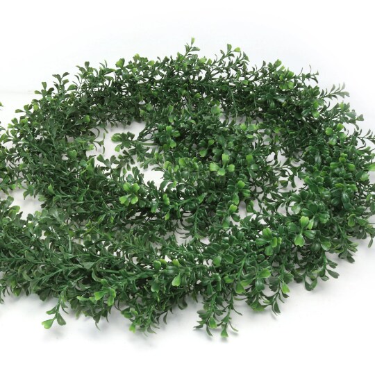 Lush 9' Boxwood Garland - Set of 12 - 760 Tips for Fullness - Ideal for Christmas Decor & Year-Round Greenery - Artificial & Realistic - 2024 Christmas Collection, Floral Home by Artificial Flowers