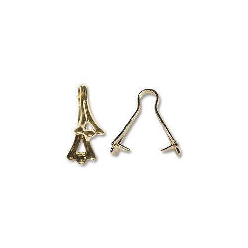 JewelrySupply Bail - Ice Pick 4x13.5mm Gold Plated (1-Pc)
