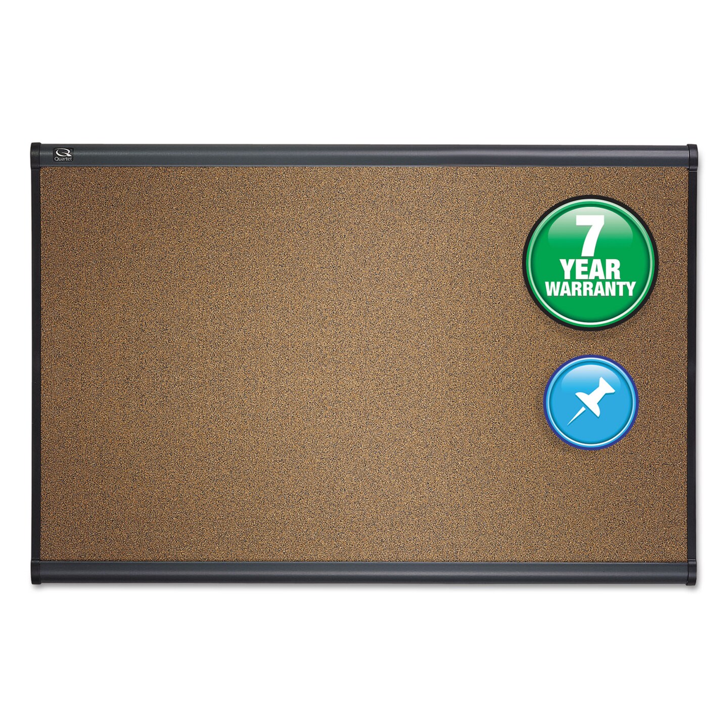 Quartet Prestige Bulletin Board Brown Graphite-Blend Surface 36 x 24 Aluminum Frame