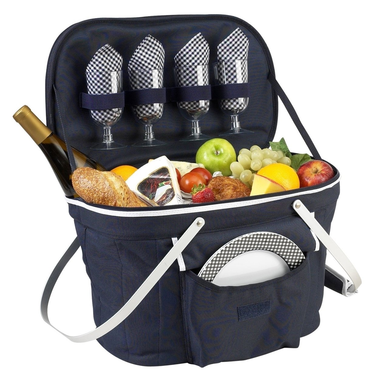 Picnic at Ascot Collapsible Insulated Picnic Basket with Service for 4 (401)