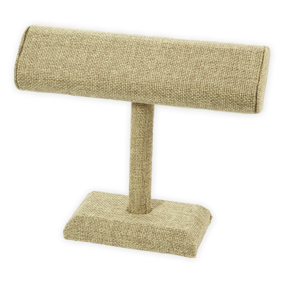 Oval T-Bar Jewelry Display Burlap
