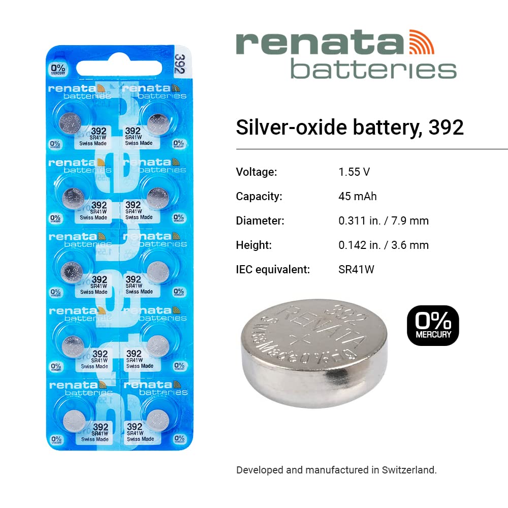 Renata Batteries 392 Silver Oxide Watch Battery (1 Pc)