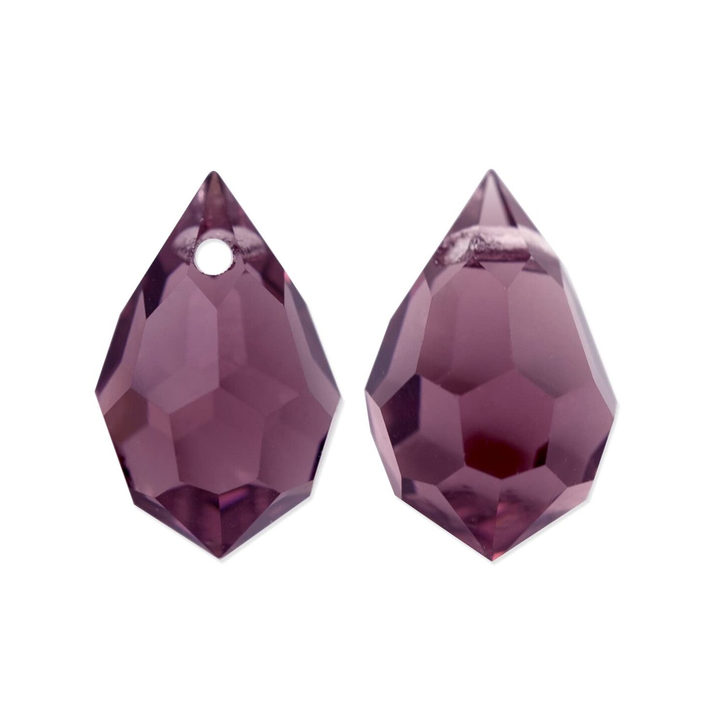 Preciosa Crystal 681 Drop Pendant 10x6mm Amethyst (Package of 5)