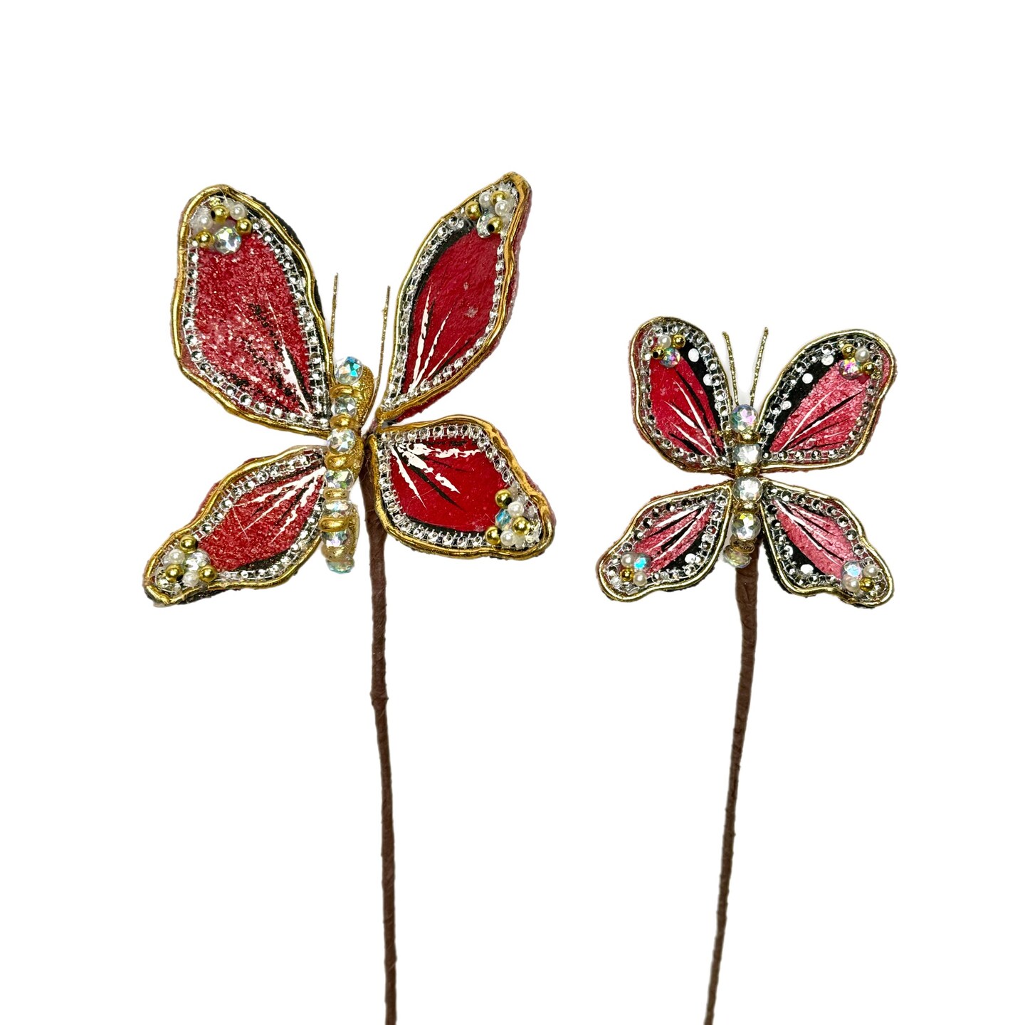 Jeweled Butterly Stem - Final sale / Non-returnable and Non-refundable