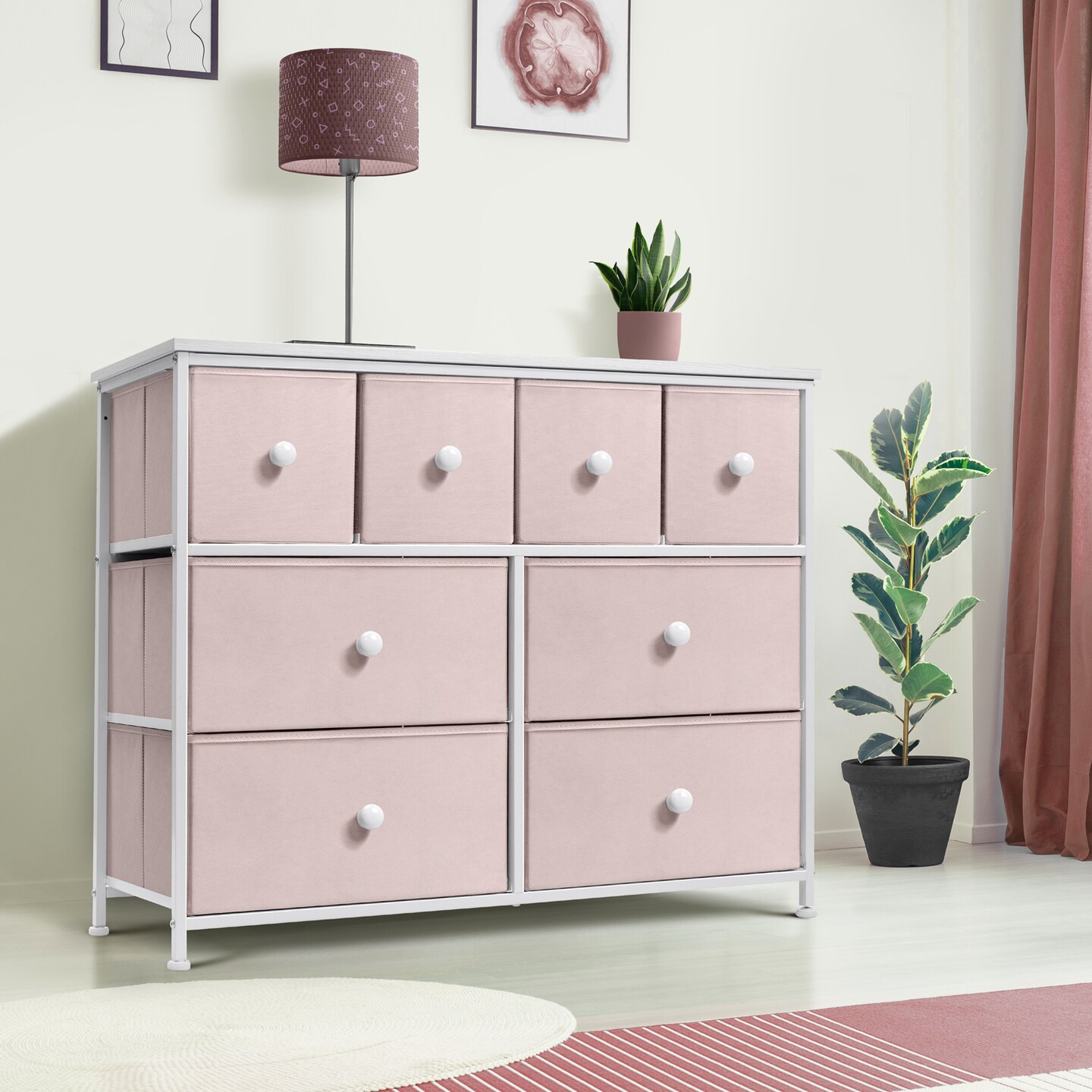 Sorbus 8 Drawers Chest Dresser with Knob Handle - Great for Household Storage and Organization