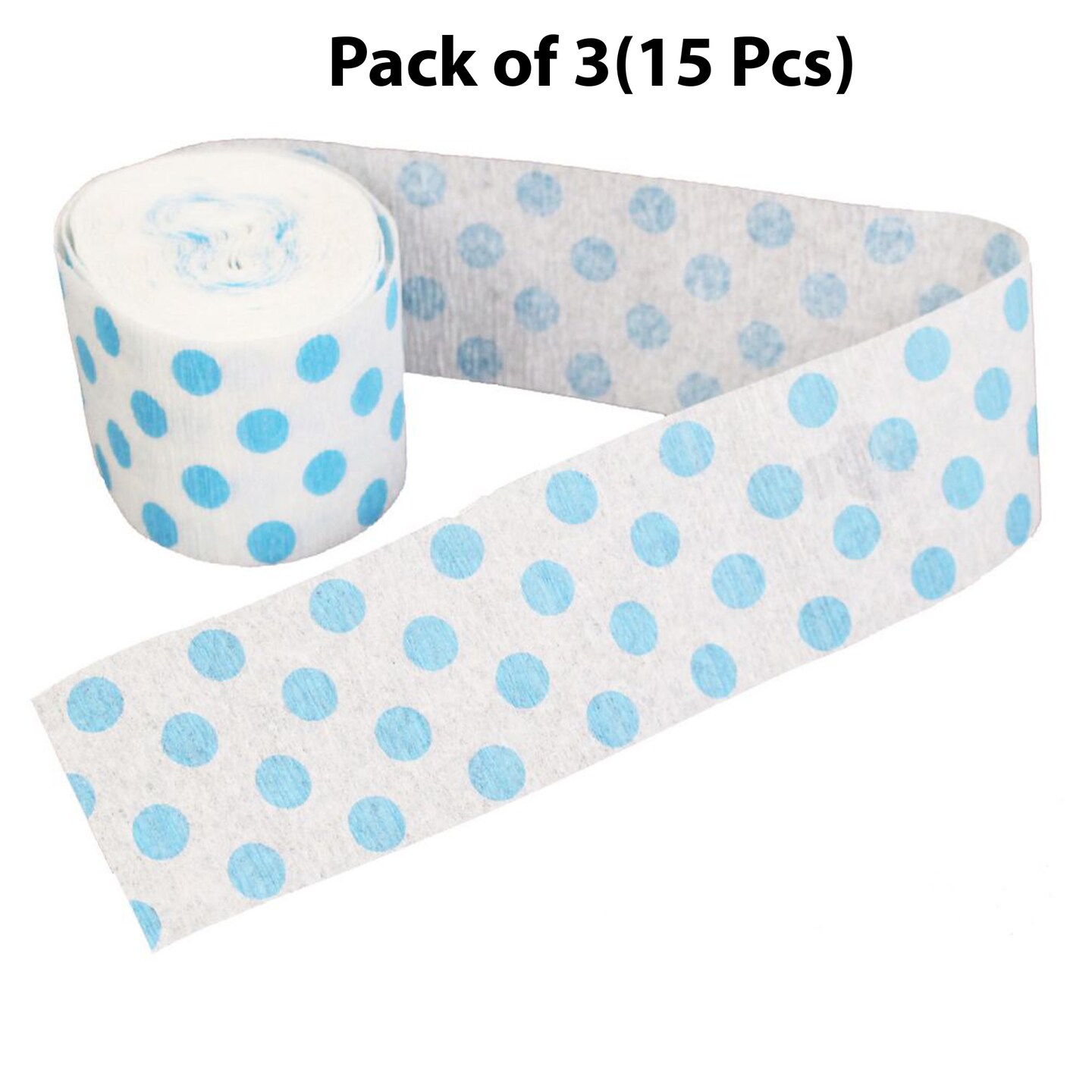 Polka Dot Blue Streamer Roll - 30 feet long by 2 inch wide | premium party streamer | MINA&#xAE;