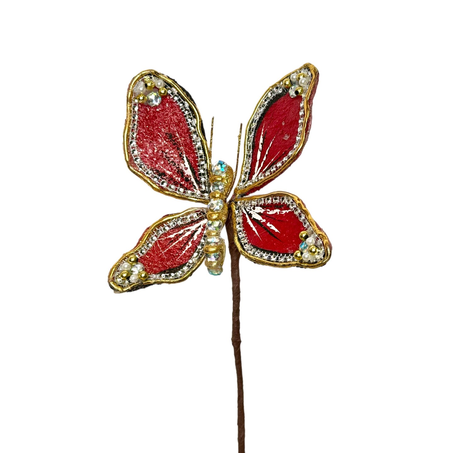 Jeweled Butterly Stem - Final sale / Non-returnable and Non-refundable