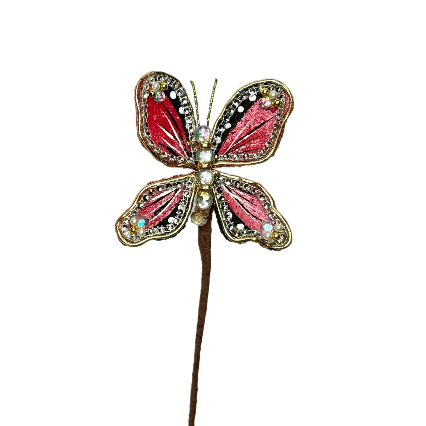 Jeweled Butterly Stem - Final sale / Non-returnable and Non-refundable