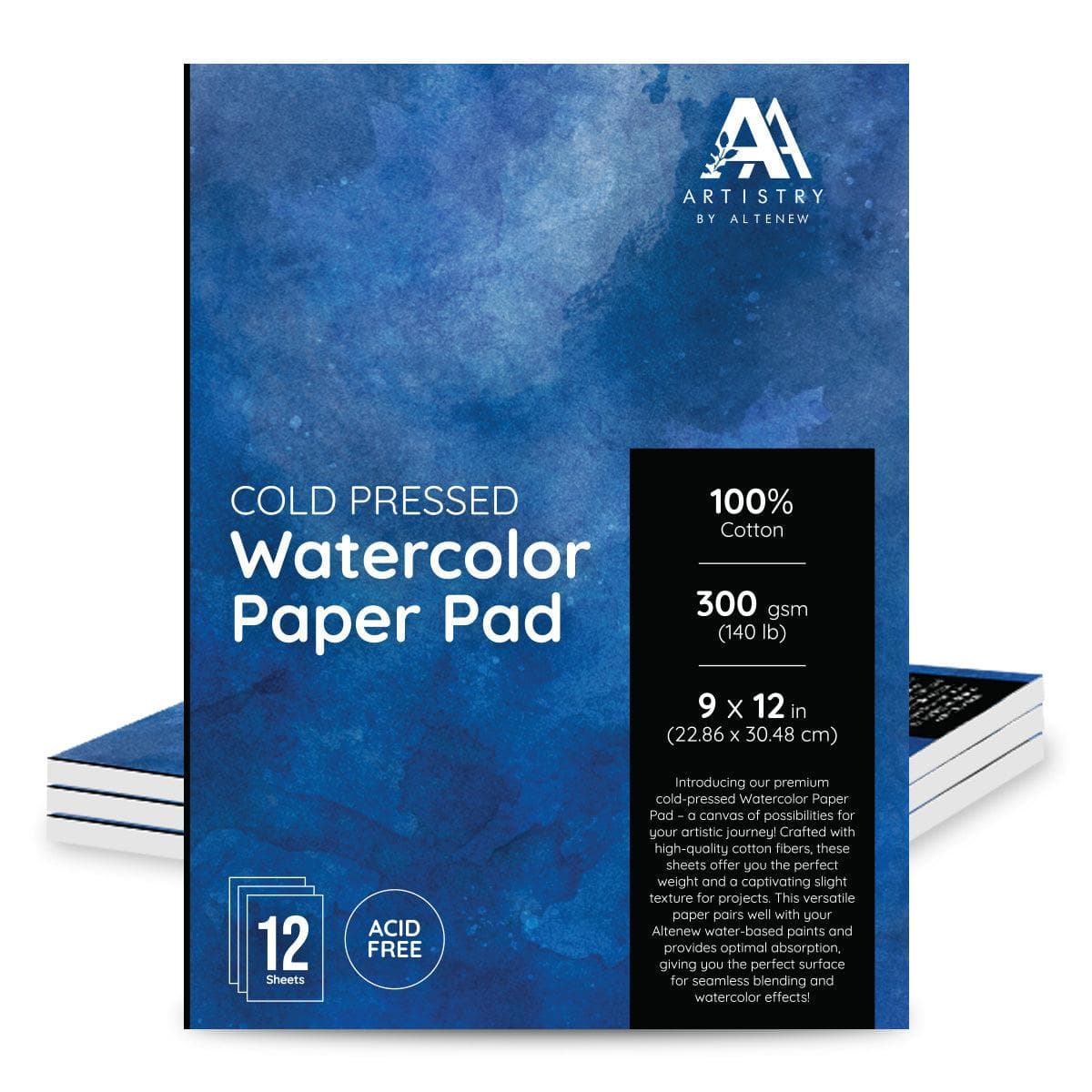 Watercolor Paper Pad (9&#x22;x12&#x22;) - Cold Pressed