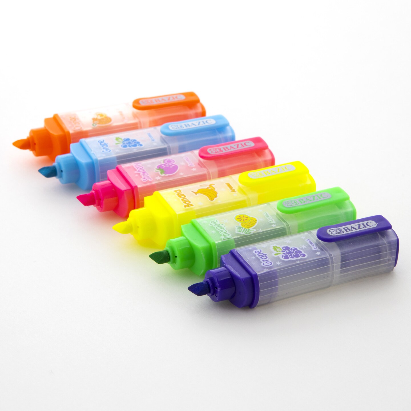 BAZIC Fruit Scented Mini Highlighters (6/Pack)