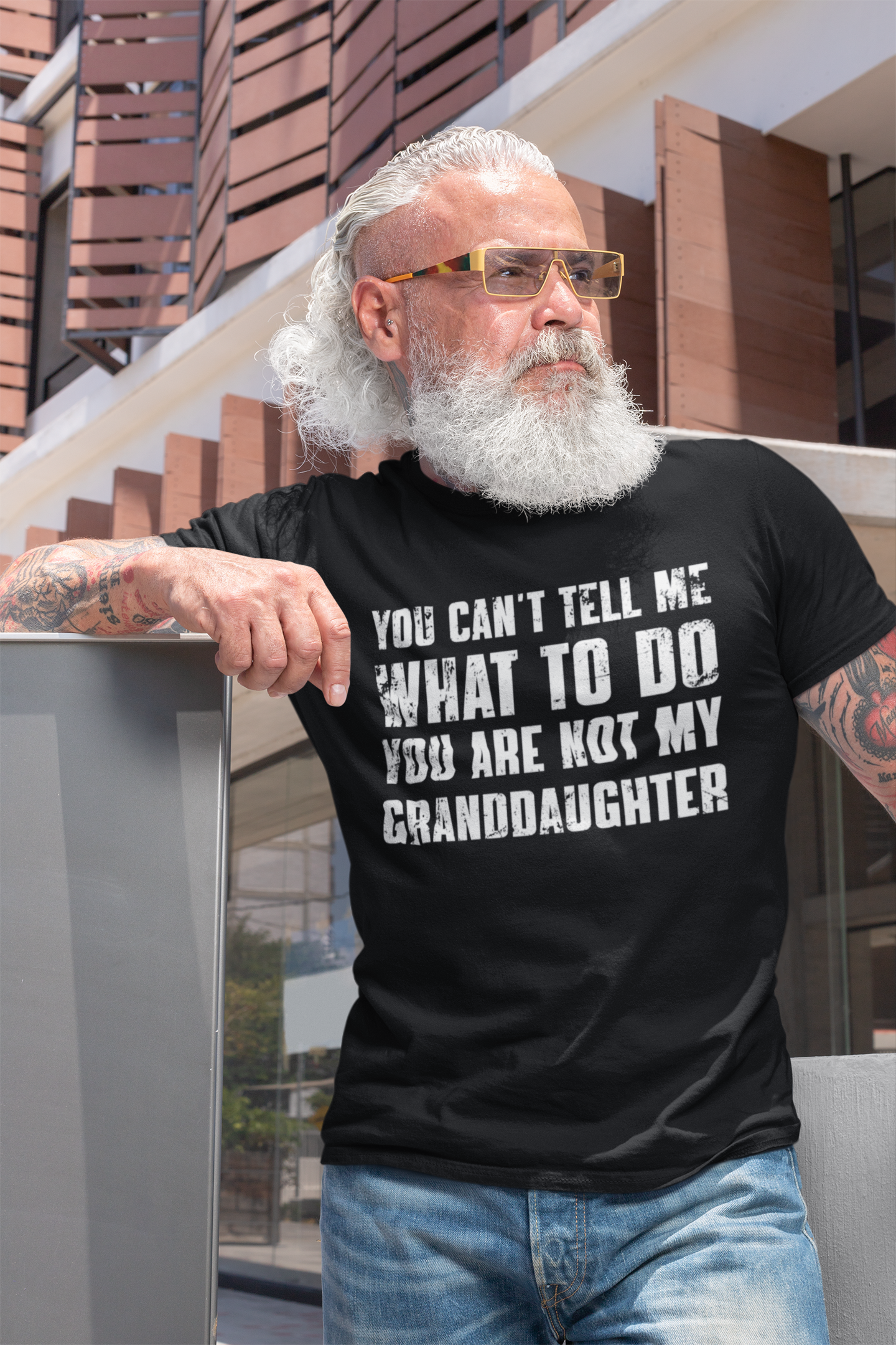 You Can t Tell Me What To Do You re Not My Granddaughter Funny Grandpa Shirt Grandfather Shirt Gifts for Grandpa from Granddaughter MakerPlace by Michaels