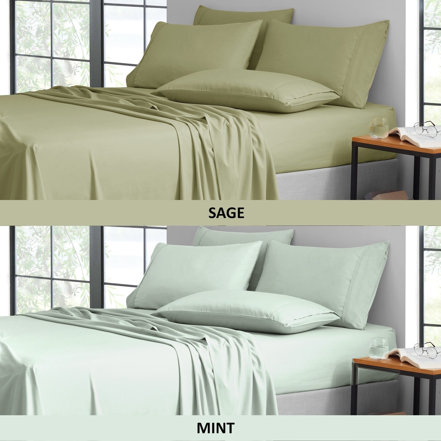 Bamboo Luxury 6-Piece Sheet Set Soft Wrinkle Resistant Eco-Friendly