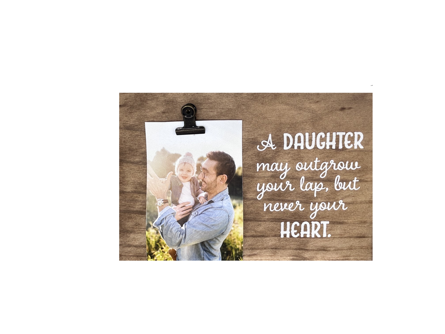 Decorative Wood Clip Frame: Daughter