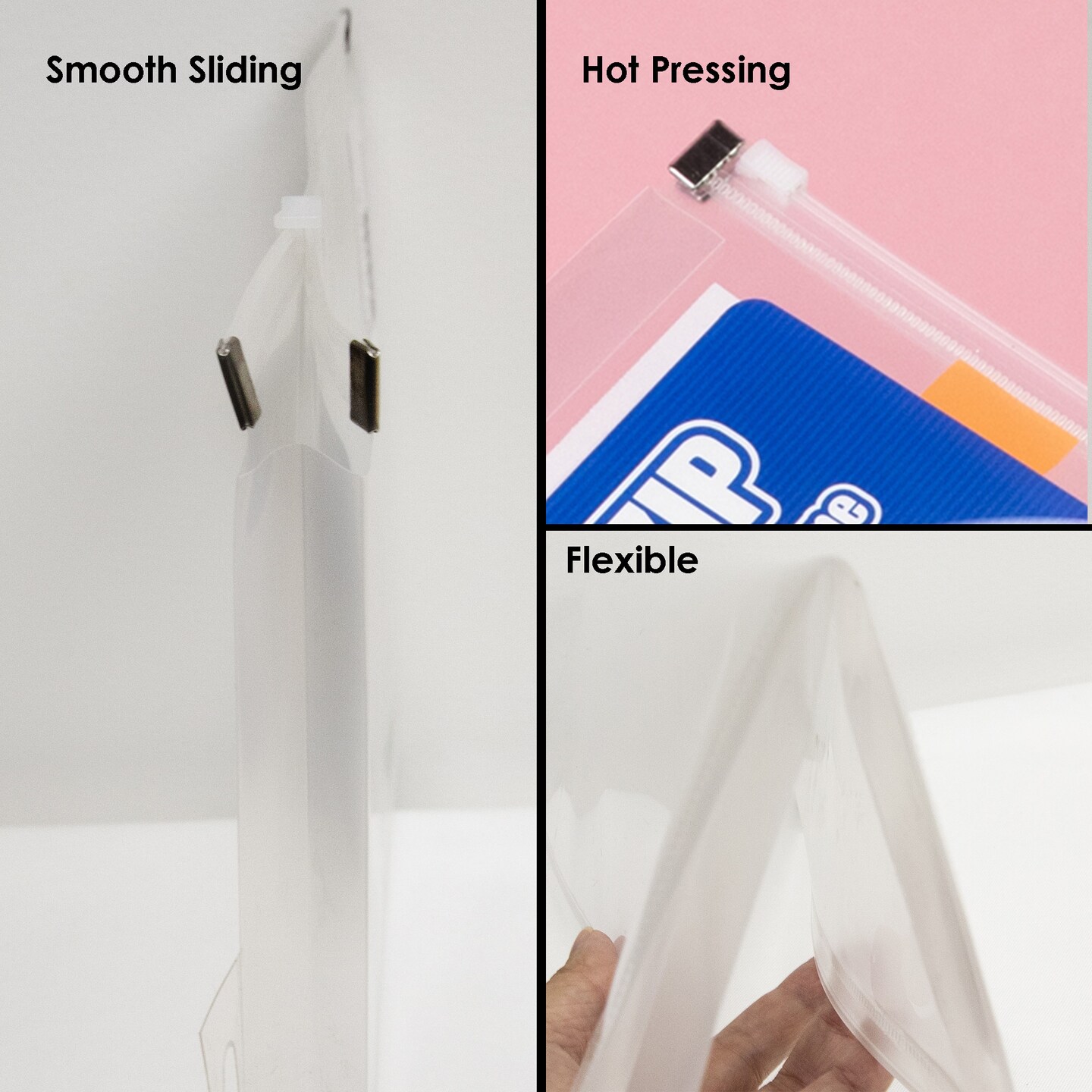 BAZIC Zip Envelope A4/Letter Size - Clear