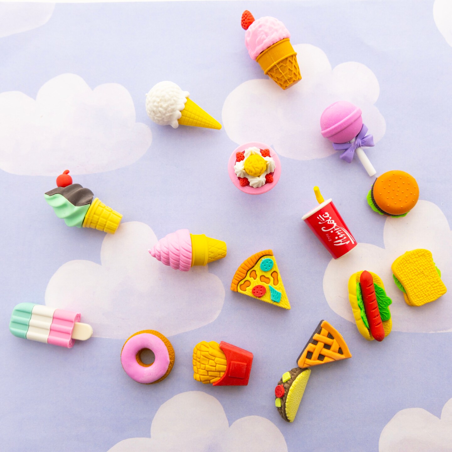 BAZIC Snack Shop 3D Eraser Sets