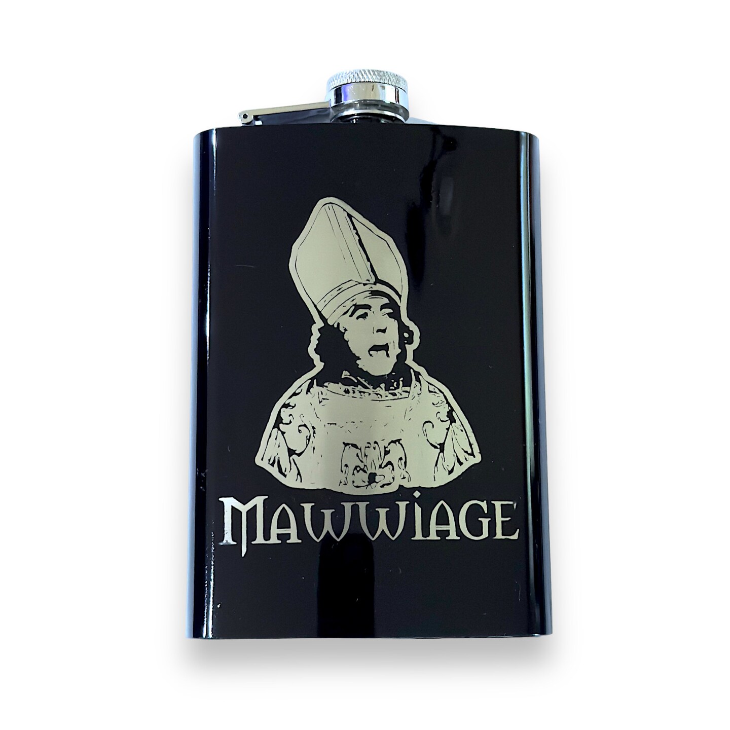 8oz BLACK Mawwiage Flask 8oz BLACK Mawwiage Flask