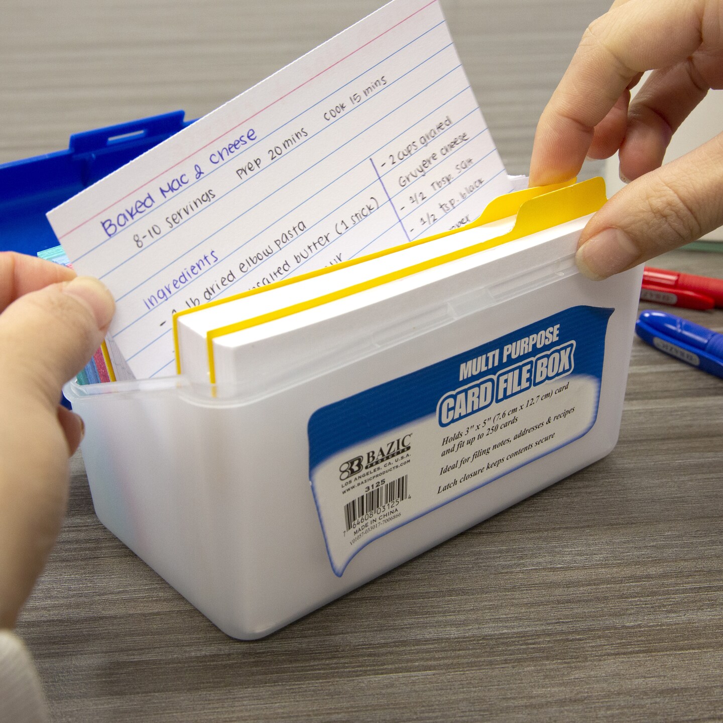 BAZIC Card File Box 3&#x22; X 5&#x22;