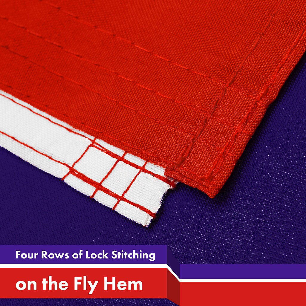 G128 Combo Pack: American USA Flag 3x5 Ft & Malaysia Flag 3x5 Ft, Both Printed 150D Polyester, Indoor/Outdoor, Brass Grommets