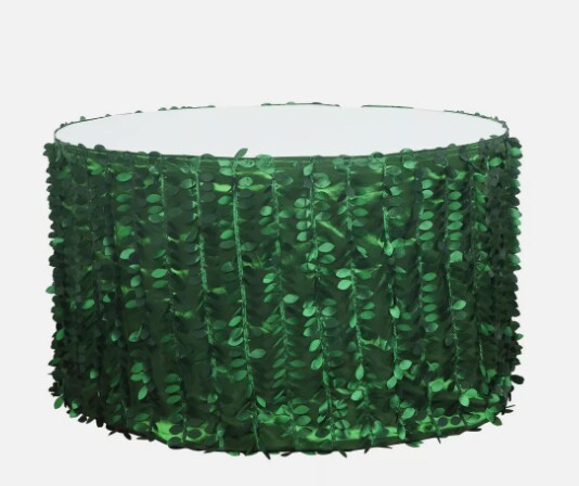 17 Feet Green Taffeta Table Skirt