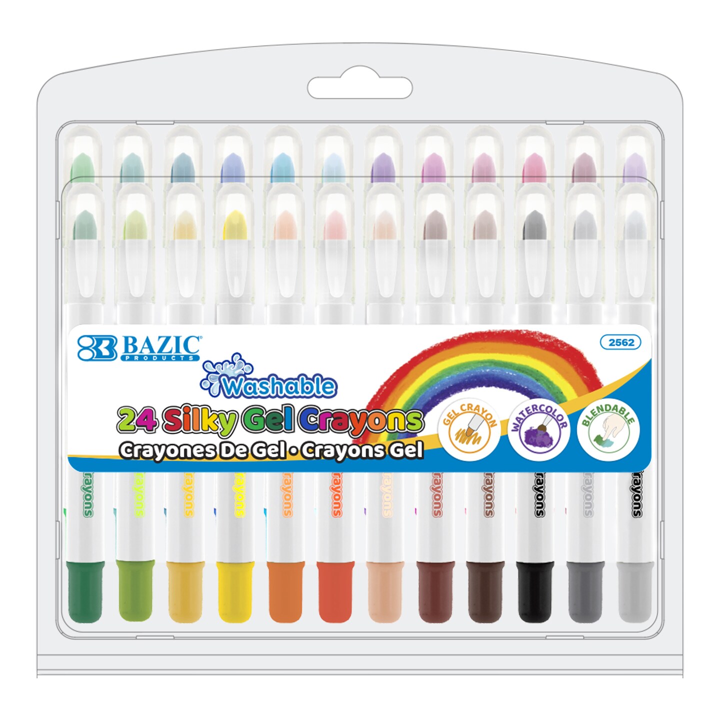 BAZIC Silky Gel Crayons 24 Color