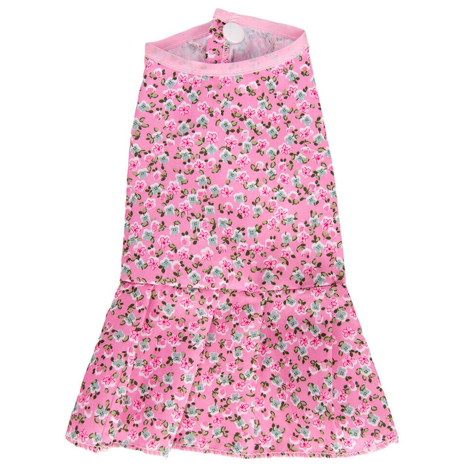 Kitcheniva Elegant Puppy Dog Pink Floral Print Princess Dress