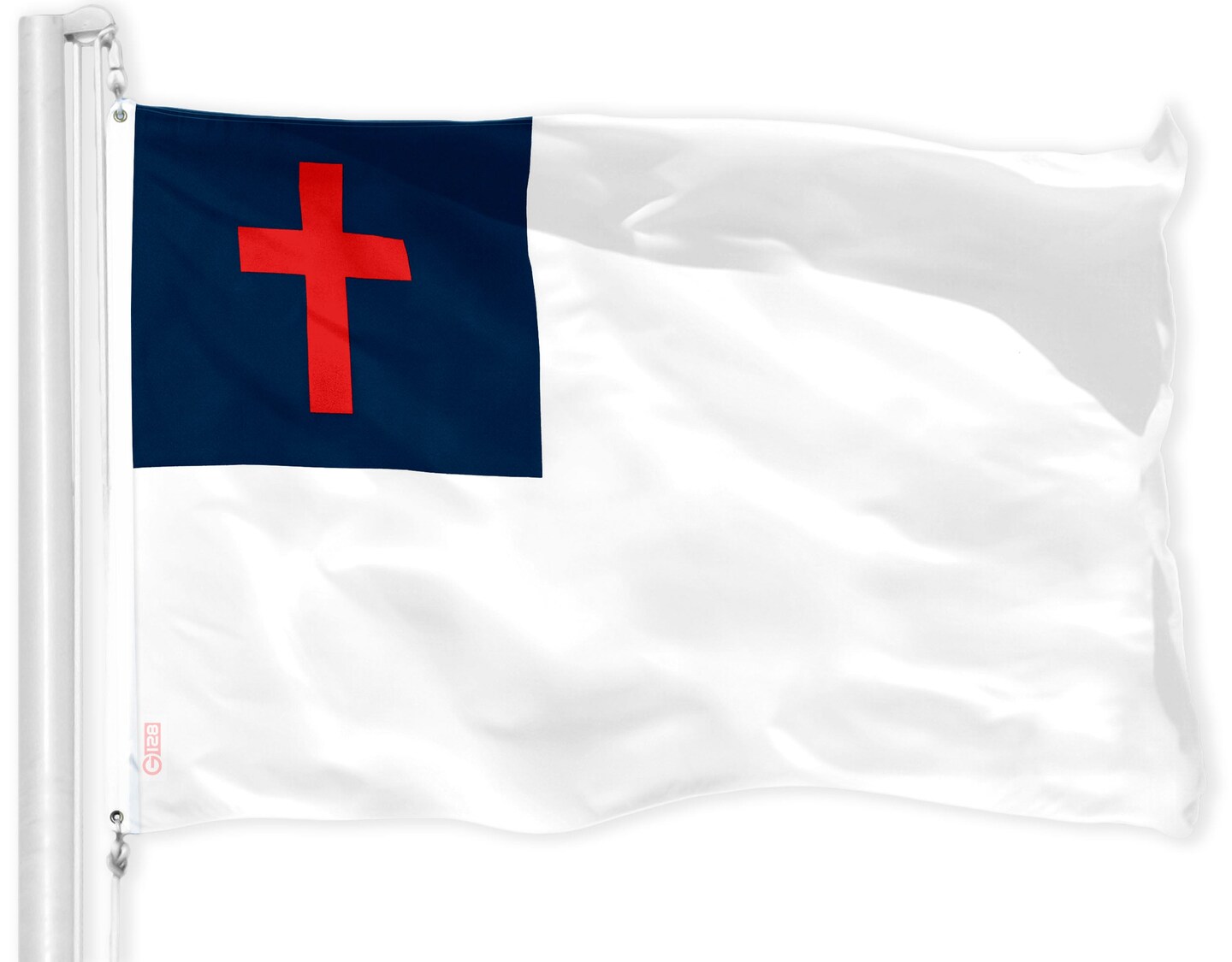 G128 Combo Pack: American USA Flag 2x3 Ft &#x26; Christian Flag 2x3 Ft | Both LiteWeave Pro Series Printed 150D Polyester, Brass Grommets