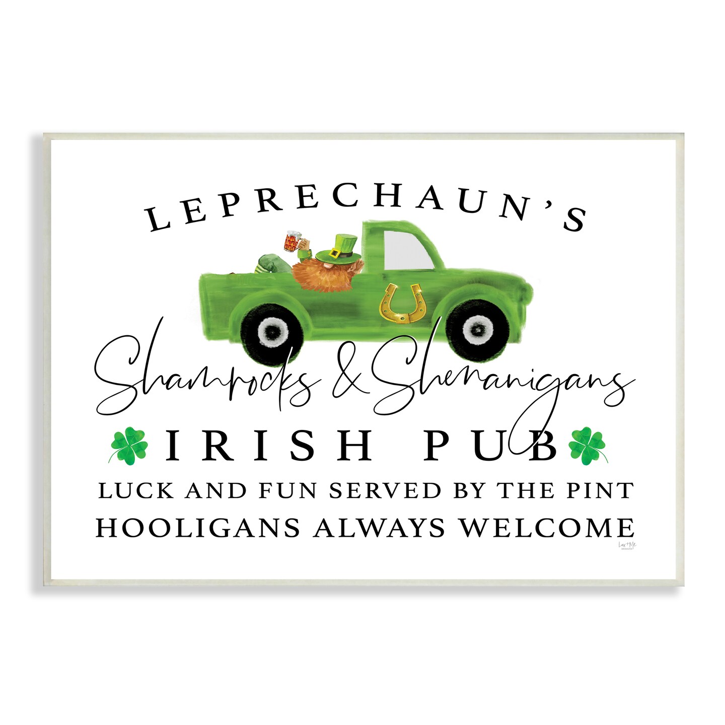 Stupell Industries Irish Pub Whimsical Leprechaun Wall Plaque Art