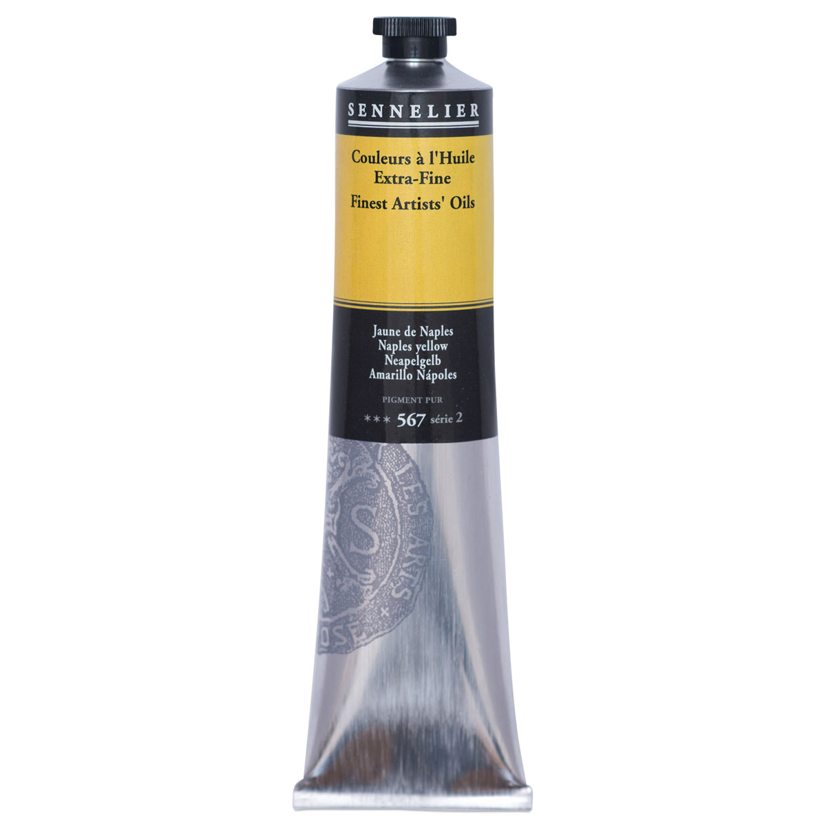 Sennelier Colore A Olio 40 Ml - Napoli Giallo Intenso - Pigmenti Puri Con Olio Di Cartamo - Finitura Satinata Lucida - Non Tossico