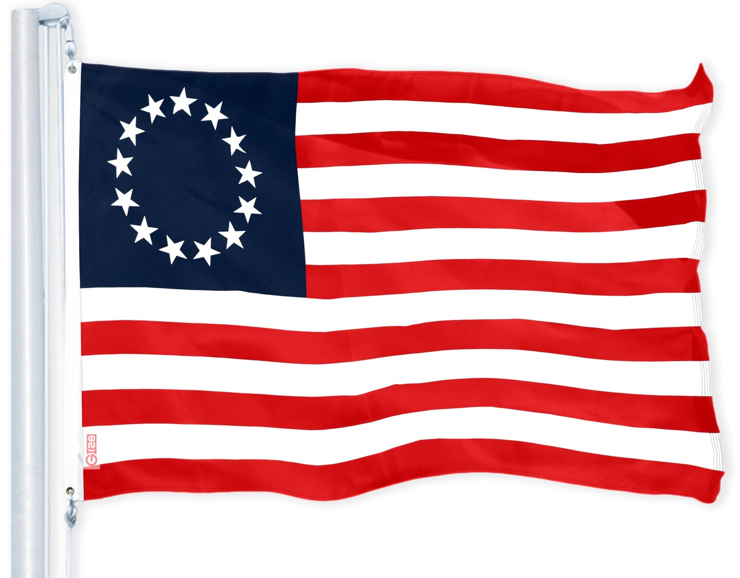 G128 Combo Pack: USA 3x5 Ft 150D Printed Stars & Betsy Ross Flag 3x5 Ft 150D Printed