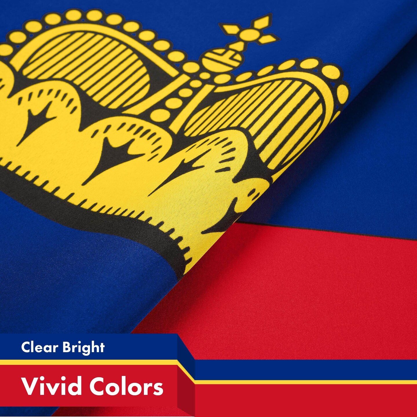 G128 Liechtenstein Liechtensteiner Flag | 3x5 Ft | LiteWeave Pro Series Printed 150D Poly | Country Flag, Indoor/Outdoor, Vibrant Colors, Brass Grommets, Thicker and More Durable Than 100D 75D Poly