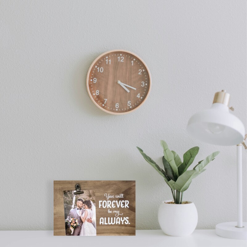Decorative Wood Clip Frame: Wedding