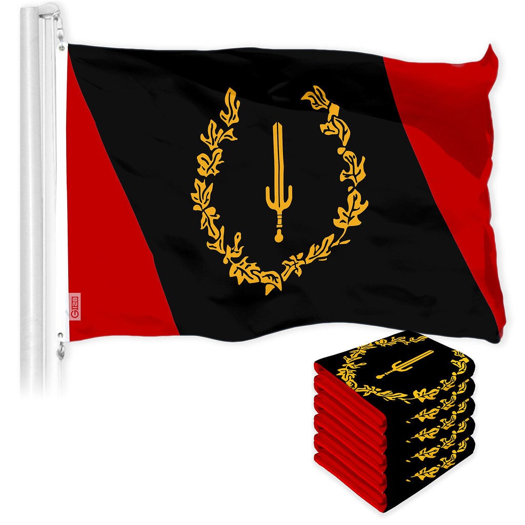 G128 5 Pack: Black American Heritage Flag | 3x5 Ft | LiteWeave Pro Series Printed 150D Polyester | Freedom and Black Civil Rights Flag, Indoor/Outdoor, Vibrant Colors, Brass Grommets