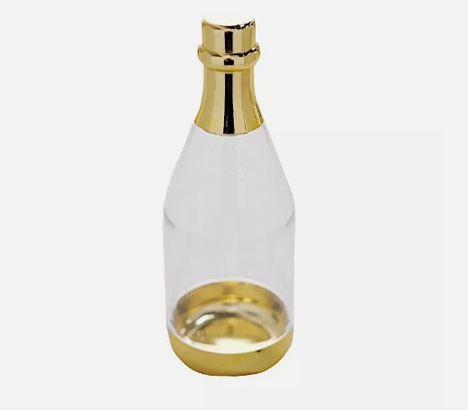 24 Gold and Clear 6&#x22; tall Mini Champagne Bottles